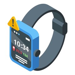 Wall Mural - Sport smartwatch icon isometric vector. Patient health. Medical clinic