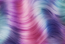 Beautiful Multicolored Hair As Background, Closeup View