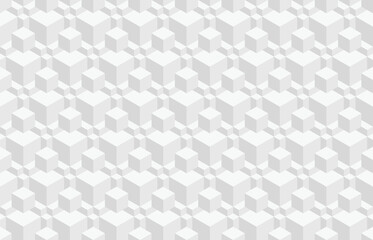 Wall Mural - Abstract 3d geometric seamless pattern. Isometric optical illusion modern background.