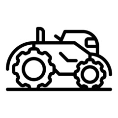 Wall Mural - Farm steel tractor icon outline vector. Agriculture equipment. Farmer combine