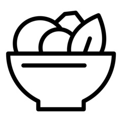 Wall Mural - Food bowl icon outline vector. Metabolic diet. Energy nutrition