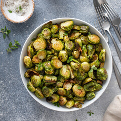 Wall Mural - Crispy roasted brussel sprouts with balsamic vinegar