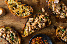 Cannellini Bean Crostini With Crushed Red Pepper