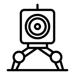 Wall Mural - Web camera robot icon outline vector. Android ai. Cute bot
