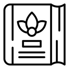 Wall Mural - Spa book icon outline vector. Self mind. Massage soul