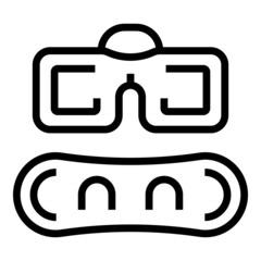 Sticker - Snowboard equipment icon outline vector. Sport store. Shop interior