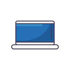 Poster - flat blue laptop design