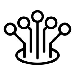 Wire optic fiber icon outline vector. Cable internet. Light broadband