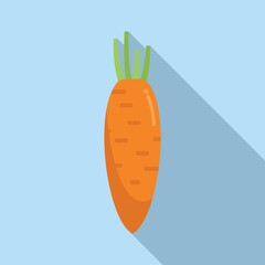 Sticker - Fresh carrot icon flat vector. Fresh vegetable