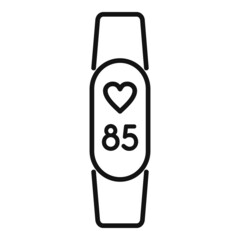 Poster - Fitness band icon outline vector. Band tracker