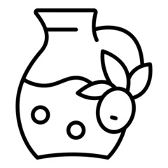 Wall Mural - Virgin oil icon outline vector. Olive bottle. Jar package