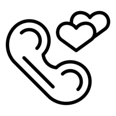 Wall Mural - Love call icon outline vector. Social share. Activist relief