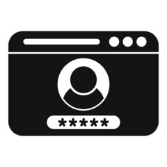 Poster - Page log password icon simple vector. Web account