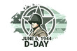 June 6, 1944. D-day, Normandy Landing vector illustration. Suitable for greeting card, poster and banner 