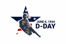 June 6, 1944. D-day, Normandy Landing Vector Illustration. Suitable For Greeting Card, Poster And Banner 