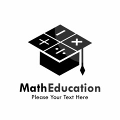 Math education logo template illustration