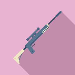 Sticker - Sniper scope icon flat vector. Weapon gun