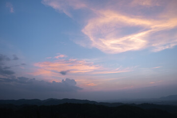 Wall Mural - sky and clouds at sunset