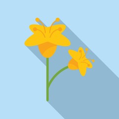 Wall Mural - Canola flower icon flat vector. Plant seed