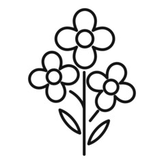 Wall Mural - Field canola icon outline vector. Oil plant