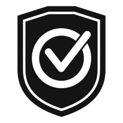 Sticker - Secured credibility icon simple vector. Customer trust