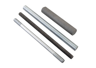 Threaded rods of different sizes and finish