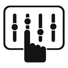 Equalizer control icon simple vector. Remote center