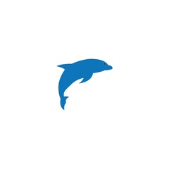 Poster - simple dolphin logo vector icon illustration