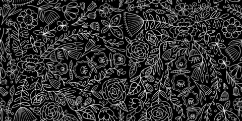 Poster - Floral Garden. Spring concept Background. Seamless pattern for your design.