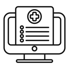 Canvas Print - Video internet medicine icon outline vector. Medical care