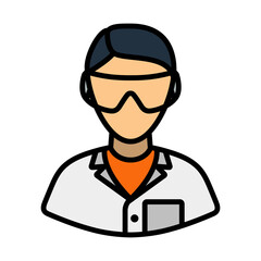 Sticker - Icon Of Chemist In Eyewear