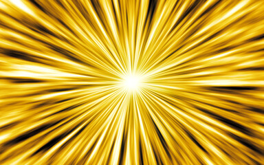 Wall Mural - star ray light speed background yellow