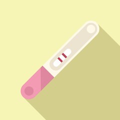 Sticker - Pregnant test icon flat vector. Family doctor