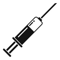 Sticker - Medical syringe icon simple vector. Family health