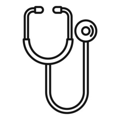 Sticker - Doctor stethoscope icon outline vector. Family health