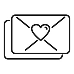 Sticker - Mail event invitation icon outline vector. Time manager