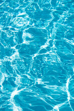 Pool Water Background, Blue Wave Abstract Or Rippled Water Texture Background.