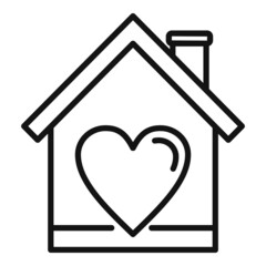 Canvas Print - House charity icon outline vector. Web help