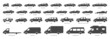 Car body types. Different vehicles. Vector illustration. Collection