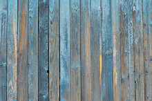 The Old Wall Is A Textural Texture Of Wood Painted With Blue Peeling Paint