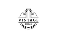 Pillar Vintage Emblem Logo Design