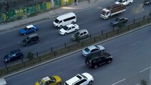 Time Lapse Of Traffic On 3 Way Highway In Bole, Addis Ababa, Ethiopia - Transportation Scene