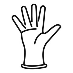 Wall Mural - Rubber glove icon outline vector. Medical latex