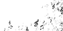 Music Note Symbols Vector Illustration. Song