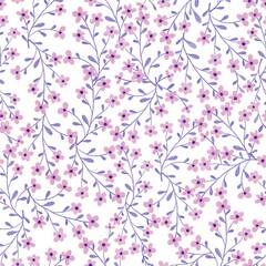  Baby girl Watercolor pink flowers with leaves pattern. Floral pattern. Simple kids minimalist botanical.