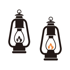 Wall Mural - Camping lantern icon. Vector camping lamp symbol