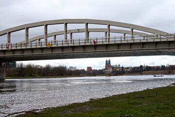 Poster - Steel structure of the bridge over the Warta River in the city of Poznan