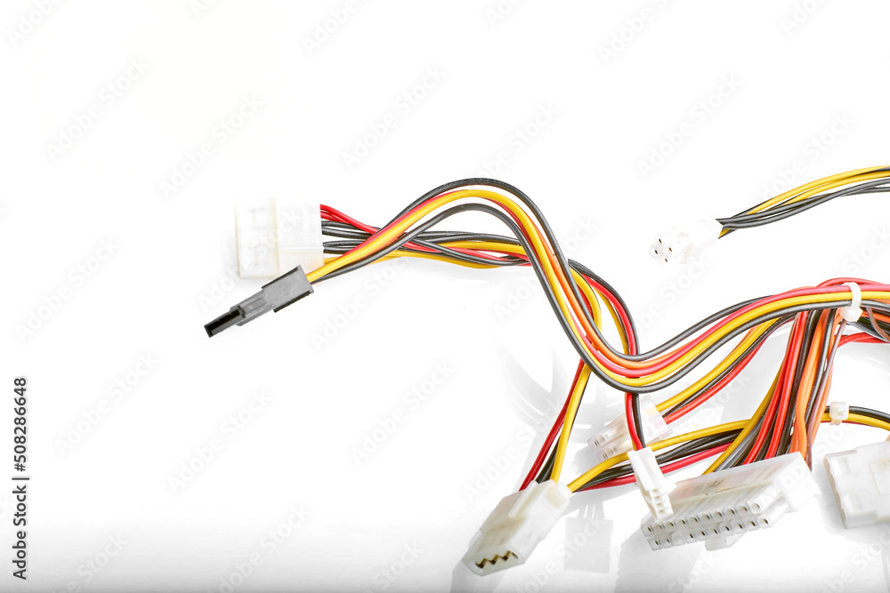power supply cable harness with connectors for connecting to computer ...