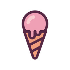 Sticker - flat cool flat ice cream