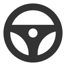 Steering Wheel Vector Illustration. A Flat Illustration Design Used For Steering Wheel Icon, On A White Background.